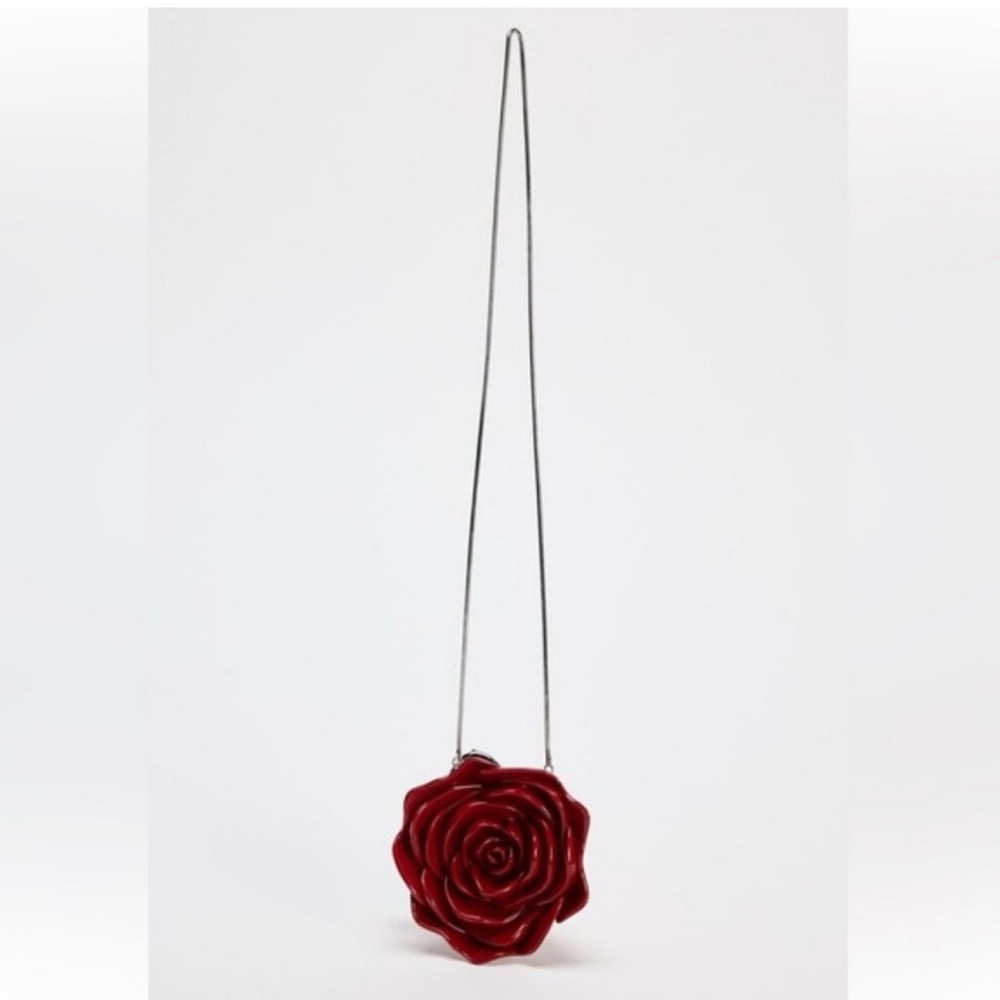 Zara Red Rose-Shaped Women's purse - Picture 3 of 10